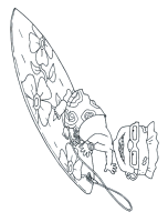 A coloring page of rocket power